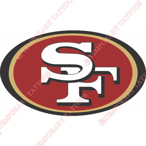 San Francisco 49ers Customize Temporary Tattoos Stickers NO.745